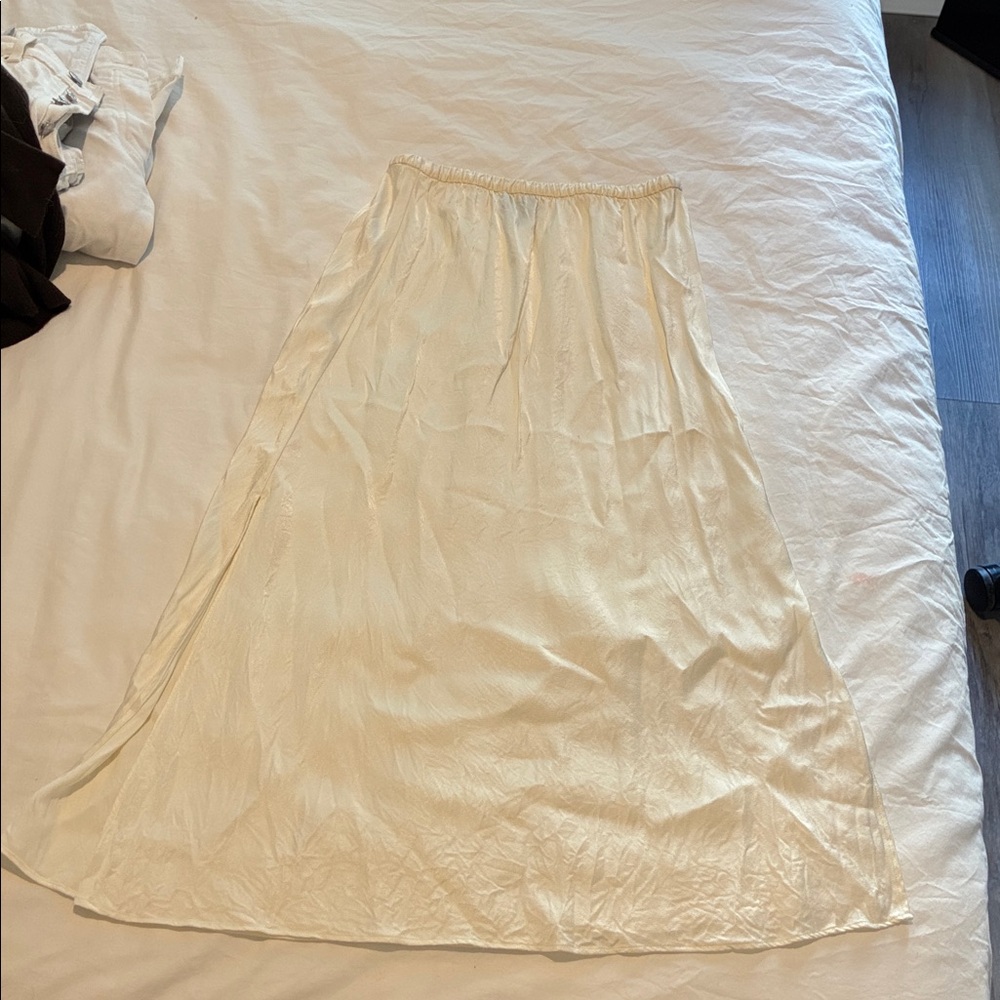J. Crew Elegant Cream Maxi Skirt